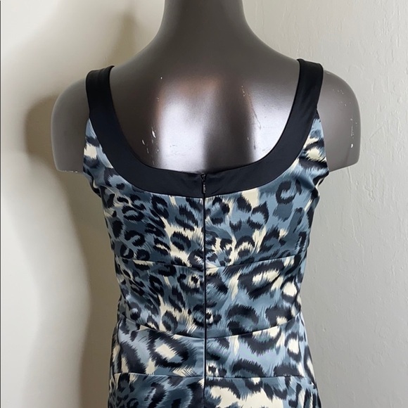 Donna Rico Women’s Blue and Black Animal Graphic Print Sleeveless Mini Dress 10P - Picture 5 of 11